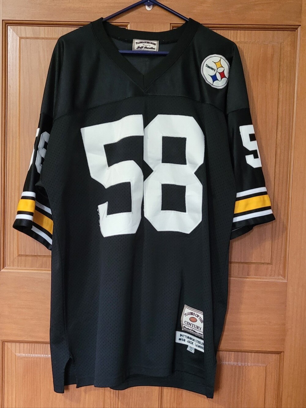 Jack Lambert 58 Players Of The Century Jeff Hamilton 2004 Jersey 2XL 54 Steelers